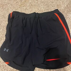 Under Armour Athletic Shorts in Black with Red Stripes- NEVER WORN